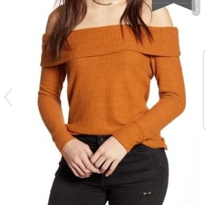 BP Off the Shoulder Knit Top NWT Size S or 4X